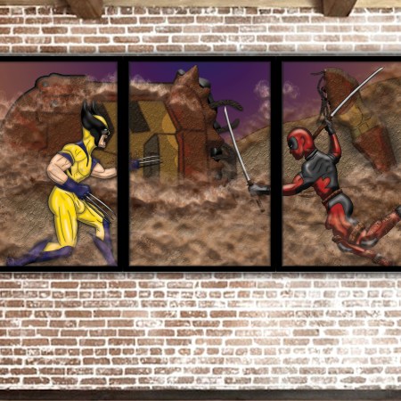 Bring the ultimate battle to life with this epic 3-piece A1 framed wall art! Featuring a dynamic face-off in a post-apocalyptic battleground, this high-quality artwork showcases intense detail, bold colours, and an action-packed scene. Perfect for comic book lovers, and collectors, this striking triptych adds a powerful statement to any space. Elevate your decor with this must-have superhero showdown!